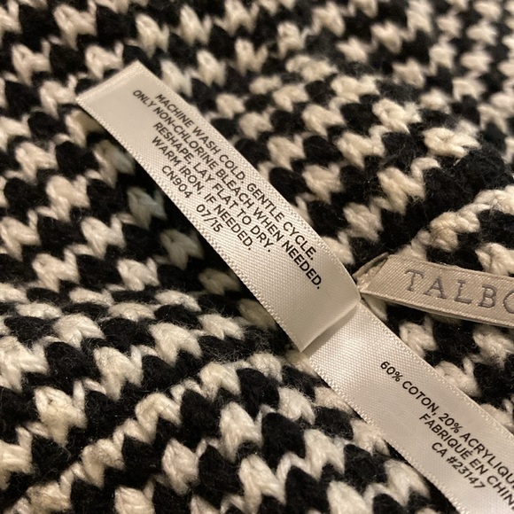 Talbots herringbone infinity circle scarf cotton - Picture 5 of 7